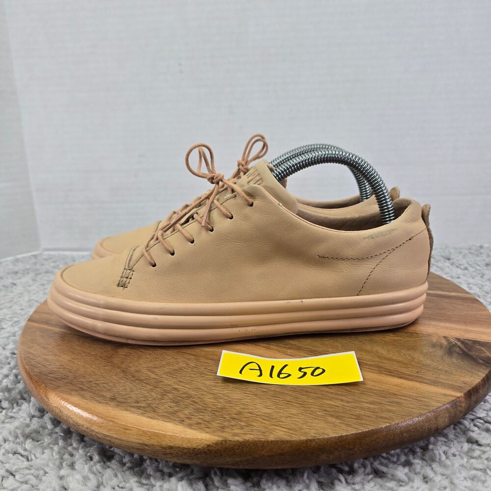 Camper Womens 8.5 Hoops Pink Leather Casual Lace Up Daily Trainer Sneakers
